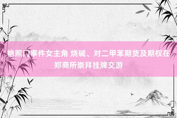 艳照门事件女主角 烧碱、对二甲苯期货及期权在郑商所崇拜挂牌交游